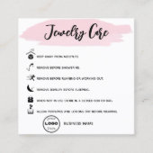 スタイリッシュ気にジュエリーThank You Company Logo スクエア名刺 (正面)