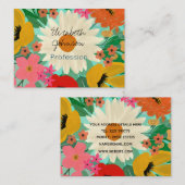 スタイリッシュ水カラフル色フローラミントデザイン 名刺 (正面/裏面)