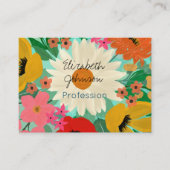 スタイリッシュ水カラフル色フローラミントデザイン 名刺 (正面)