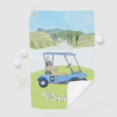スタイリッシュ水パーソナライズされた色ゴルフカート名 ゴルフタオル (インサイチュ)