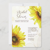 スタイリッシュ水彩ひまわりウェディングシャワー 招待状 (正面)