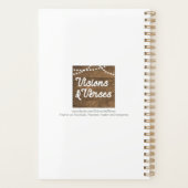 スタイリッシュ水彩牡丹ピンクフローラ プランナー手帳 (裏面)