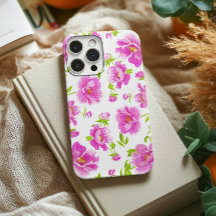 スタイリッシュ水彩牡丹ピンクフローラ