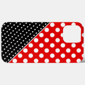 スタイリッシュ水玉模様赤、黒、白 Case-Mate iPhoneケース (裏面 (横))