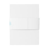 スタイリッシュ水色かわいらしターコイズ青 招待状ベリーバンド (裏面例)