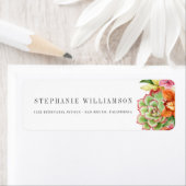 スタイリッシュ水色モダン結婚多肉 ラベル (インサイチュ)