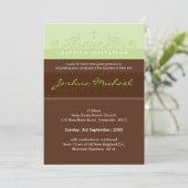 スタイリッシュ洗礼招待状エレガント: 1P 招待状 (スタンド正面)