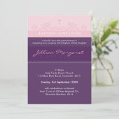 スタイリッシュ洗礼招待状エレガント: 2P 招待状 (スタンド正面)