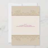 スタイリッシュ洗礼招待状エレガント: 4P 招待状 (裏面)