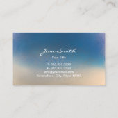 スタイリッシュ海ブルーソープのクリスタルテクスチャ 名刺 (裏面)