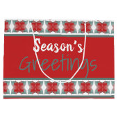 スタイリッシュ深い赤 ラージペーパーバッグ (裏面)