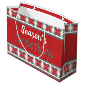 スタイリッシュ深い赤 ラージペーパーバッグ (裏面アングル)