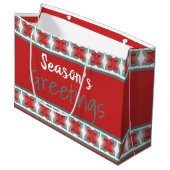 スタイリッシュ深い赤 ラージペーパーバッグ (正面アングル)