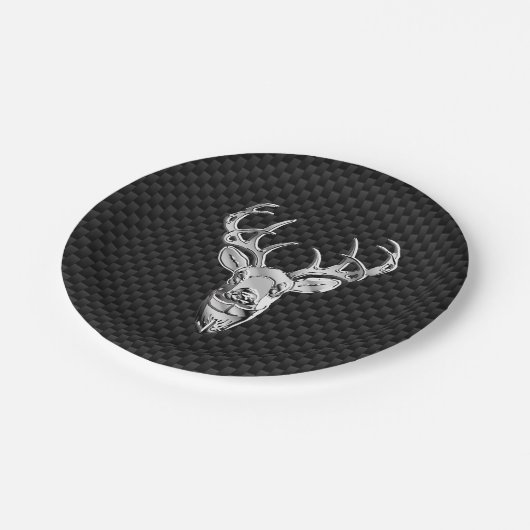 スタイリッシュ炭素繊維上のシカ銀 ペーパープレート (アングル)