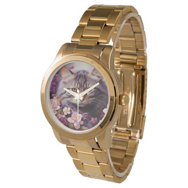 スタイリッシュ猫好き 腕時計 (アングル)
