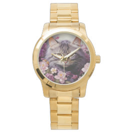 スタイリッシュ猫好き 腕時計