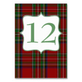 スタイリッシュ王室のStewart Plaidの結婚テーブル番号 テーブルナンバー (正面)