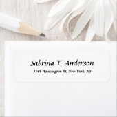 スタイリッシュ白のモダンプロフェッショナルエレガントスクリプト ラベル (インサイチュ)