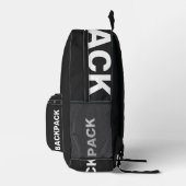 スタイリッシュ白黒はっきりしたミニマルモダンリスト プリントバックパック (右)