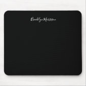 スタイリッシュ白黒カスタムスクリプトモノグラム名 マウスパッド (正面)