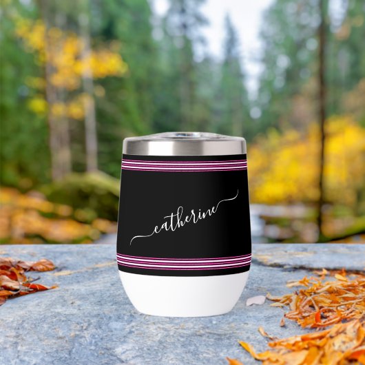 スタイリッシュ白黒カッシー名ホットピンク (アウトドア (回転後))