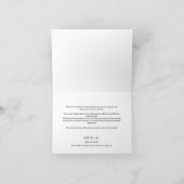 スタイリッシュ白黒シ結婚ックの写真コラージュ サンキューカード (内部)