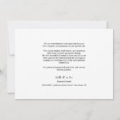 スタイリッシュ白黒シ結婚ックの写真コラージュ サンキューカード (裏面)