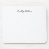 スタイリッシュ白黒スカスタムクリプトのモノグラム名 マウスパッド (正面)