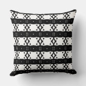 スタイリッシュ白黒ダイヤモンドとドット クッション (裏面)