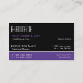 スタイリッシュ白黒パープシンプルルプロフェッショナル 名刺 (裏面)