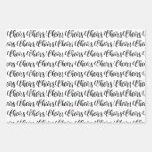 スタイリッシュ白黒ブライダル/ウェディングシャワー ラッピングペーパーシート (正面3)