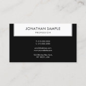 スタイリッシュ白黒ミニマシンプルリストB&W モダン 名刺 (正面)