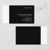 スタイリッシュ白黒モダンプロフェッショナルクリーン 名刺 (正面/裏面)