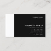 スタイリッシュ白黒モダンプロフェッショナルクリーン 名刺 (正面)