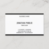 スタイリッシュ白黒モダンミニマルトレンディーシック 名刺 (裏面)