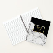 スタイリッシュ白黒大理石テクスチャデザイナのノート ノートブック (内部)