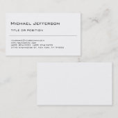 スタイリッシュ白黒普通名刺 名刺 (正面/裏面)