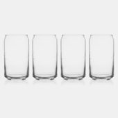 スタイリッシュ白黒署名スクリプトモノグラム ガラス缶 (右)