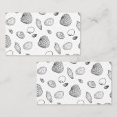 スタイリッシュ白黒貝の模様 名刺 (正面/裏面)