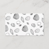 スタイリッシュ白黒貝の模様 名刺 (正面)