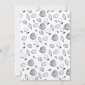 スタイリッシュ白黒貝の模様 招待状 (裏面)
