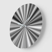 スタイリッシュ白黒銀模様 ラージ壁時計 (傾斜)