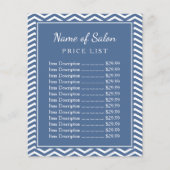 スタイリッシュ石板ブルーシェブロン美しいサロン価格表 チラシ (正面)