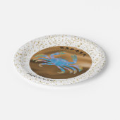 スタイリッシュ第1回がん誕生日および金ゴールド紙吹雪紙 ペーパープレート (アングル)