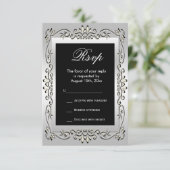 スタイリッシュ第60回ウェディングRSVP 出欠カード (スタンド正面)