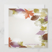 スタイリッシュ紅葉モダン感謝祭招待状 招待状 (裏面)