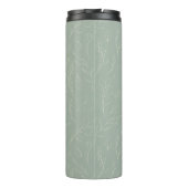 スタイリッシュ素朴セージ植物学フローラ名 タンブラー (裏面)
