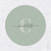 スタイリッシュ素朴セージ植物学フローラ名 ラベル (デザイン2)