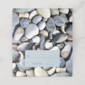 スタイリッシュ素朴名モダン前の結婚小石 プレイスカード (外部開封)