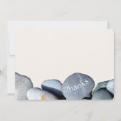 スタイリッシュ素朴非公式珍しい感謝してい小石 サンキューカード (裏面)